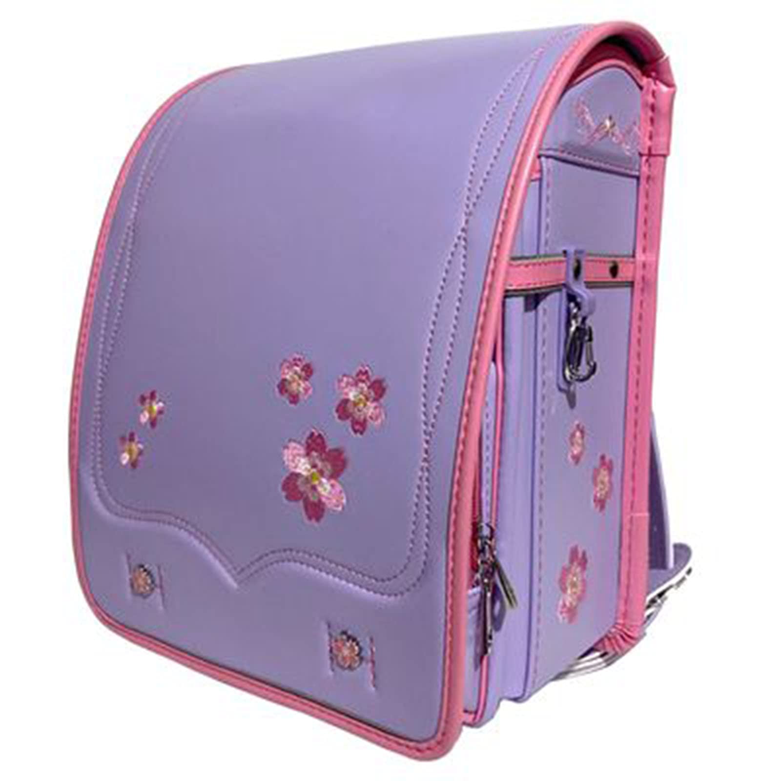 Ransel Randoseru Japanese Backpack, Embroidered Color-Blocking School Bag, Children's Backpack, School