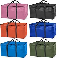 Vista 12 de ClearSpace Bolsas de mudanza o bolsa de almacenamiento de gran tamaño – Cajas grandes para mudanzas con correas de mochila, cremalleras y asas