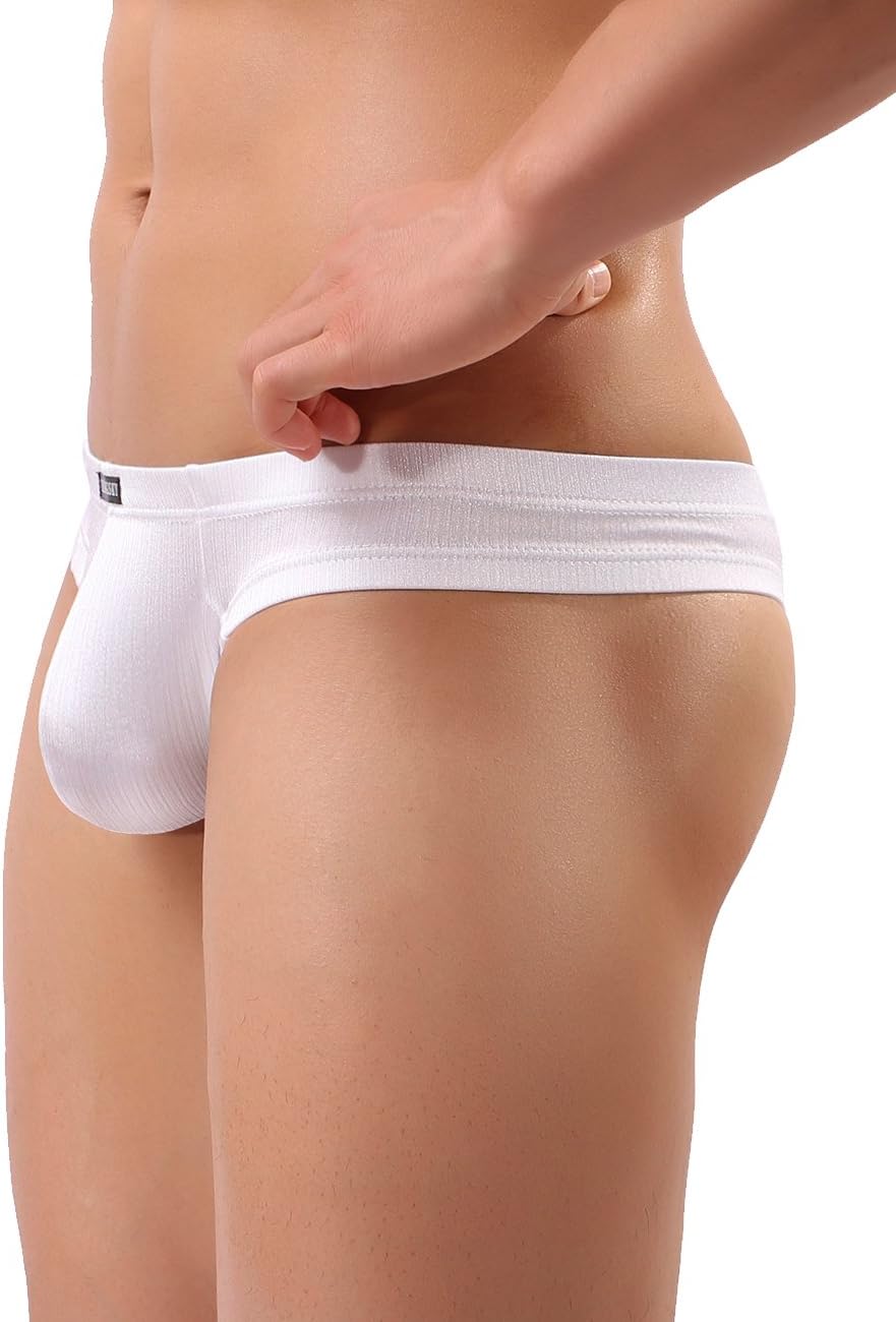iKingsky Men's Cheeky Boxer Briefs Sexy Low Rise Pouch Thong Underwear - Image 6