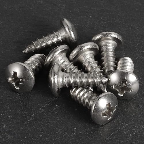 Miniatura 7 de Tornillos autorroscantes para madera de cabeza plana #14 x 2", acero inoxidable 304 18-8, acabado brillante, paquete de 25