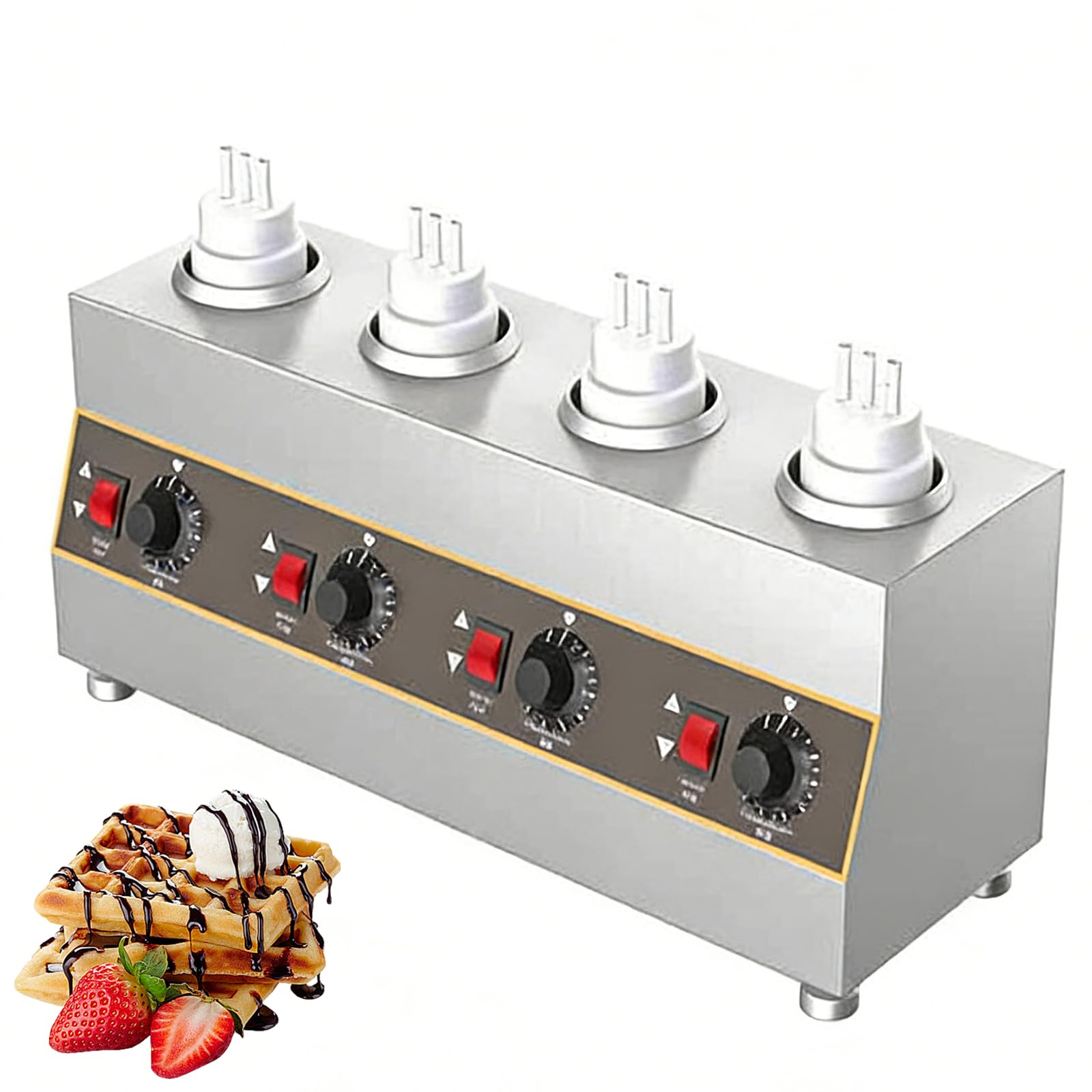 Distributeur chauffe-aliments électrique inox 30-85°C pour nacho et caramel