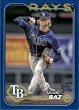 2024 TOPPS ROYAL BLUE #435 SHANE BAZ RAYS BASEBALL OFFICIAL TRADING CARD OF MLB