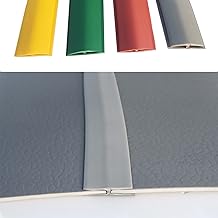 Tira de goma para umbral de puerta de 12 m, color amarillo, cubierta flexible antideslizante para puertas de alfombra a vinilo, borde de suelo