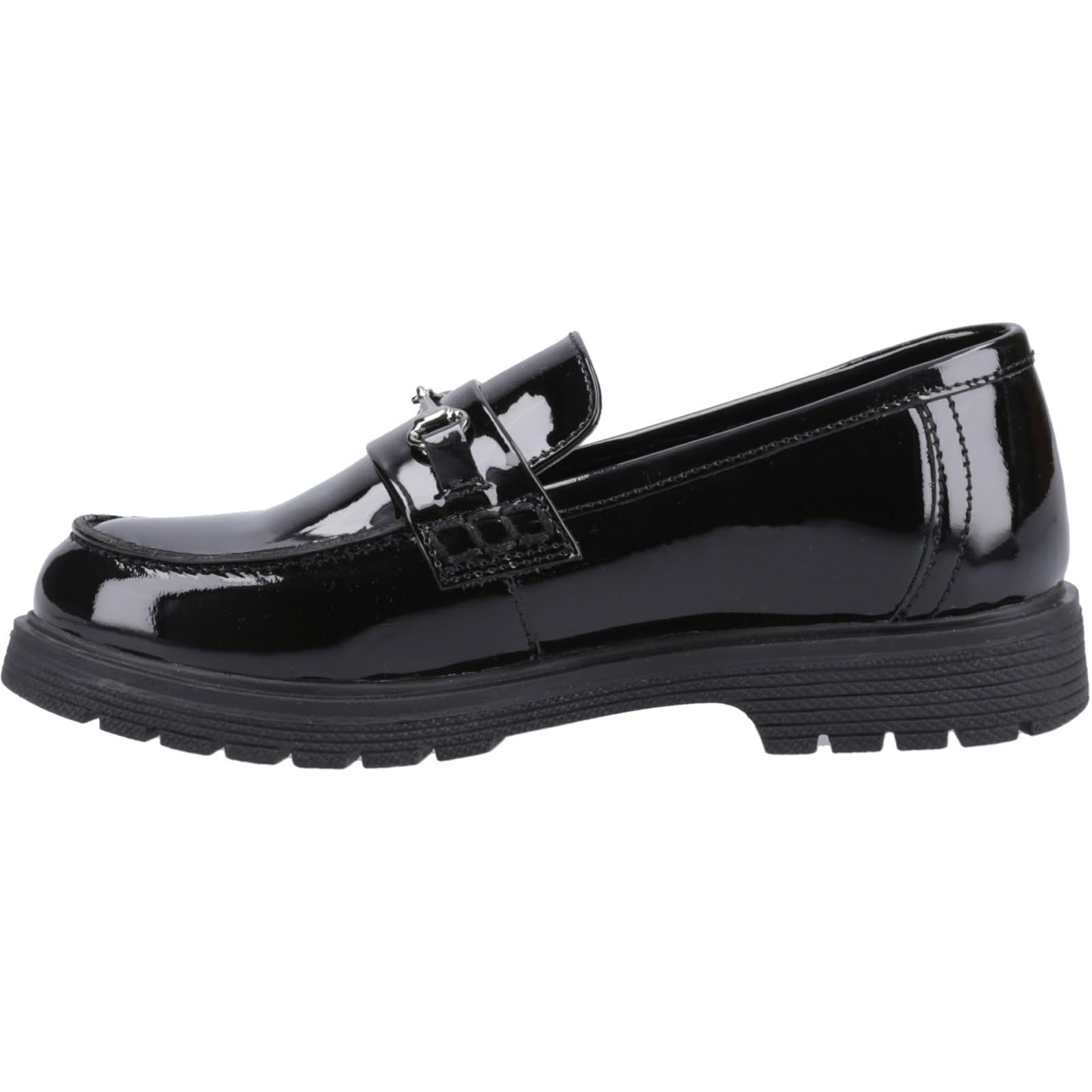 Hush Puppies Lydia Patent Snr School Shoe - Black