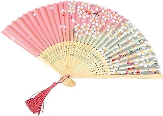 [INEOUT] 扇子 和風扇子 シルク 正絹 道具扇子 工芸扇子 道具扇子 ダンス扇子 ハンドファン 和風 折りたたみ式 メンズ レディース プレゼント お祭り 装飾 ?猛暑対策 バレンタインギフト父の日 母の日 祭り 和装小物 浴衣飾り 撮影用