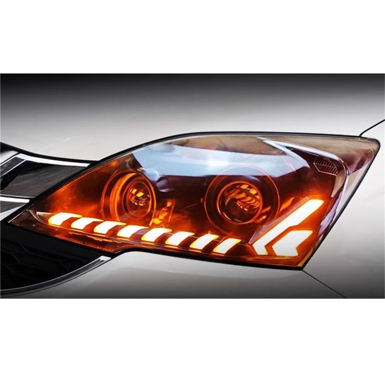 Faro Anteriore per Auto 2007-2011 Fari CRV DRL Indicatore di direzione Buon Fascio Angel Eye Lente proiettore Faro Anteriore Gruppo Faro Auto