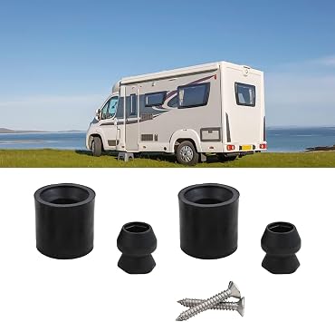 2-Pack Trailer for Door Holder Kit, Bumper Stop for RV Camper Horse Trailer Doors and, Black
