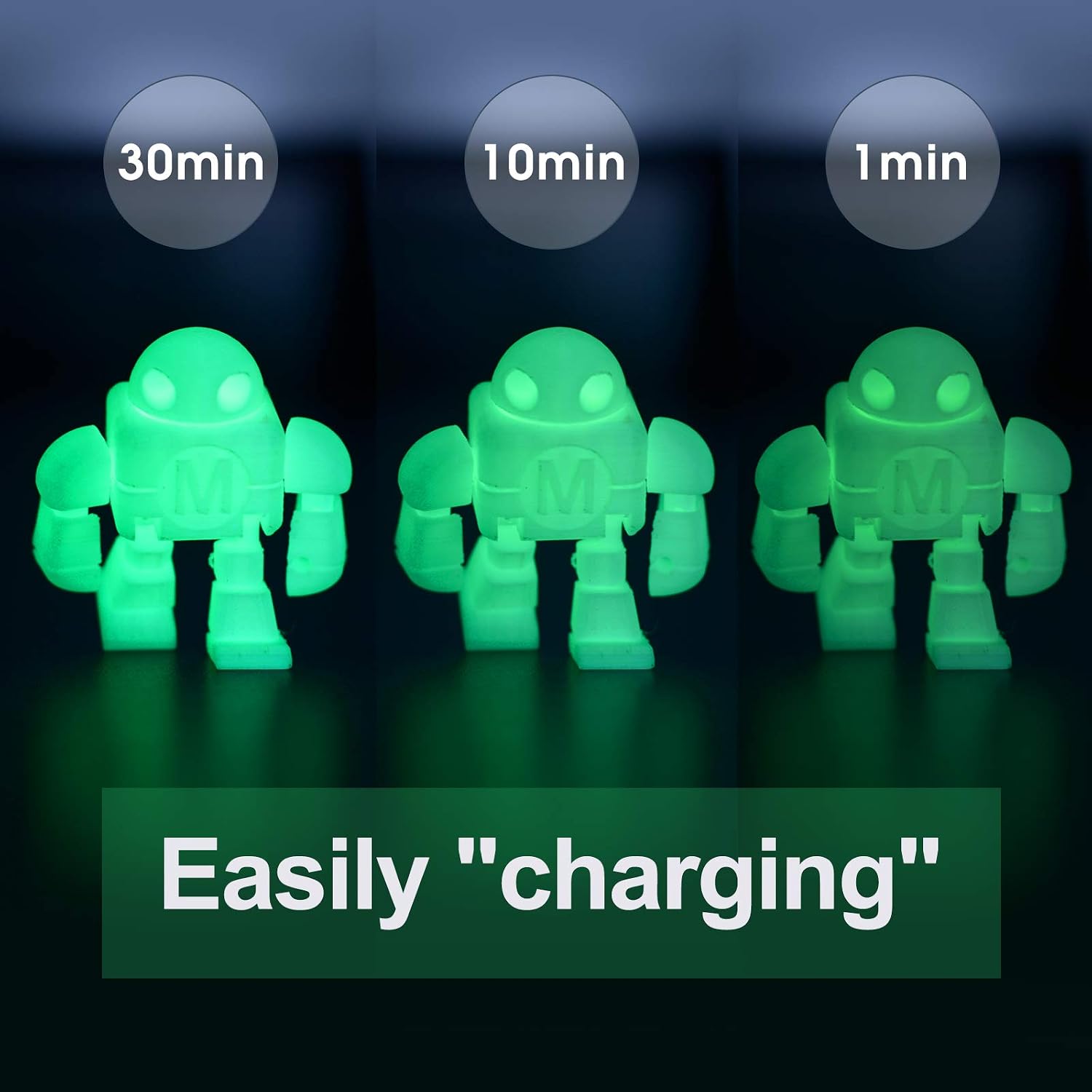 iSANMATE 3D Printer Filament, PLA Filament Glow in The Dark, 1.75mm Dimensional Accuracy +/- 0.03 mm, 1 kg Spool