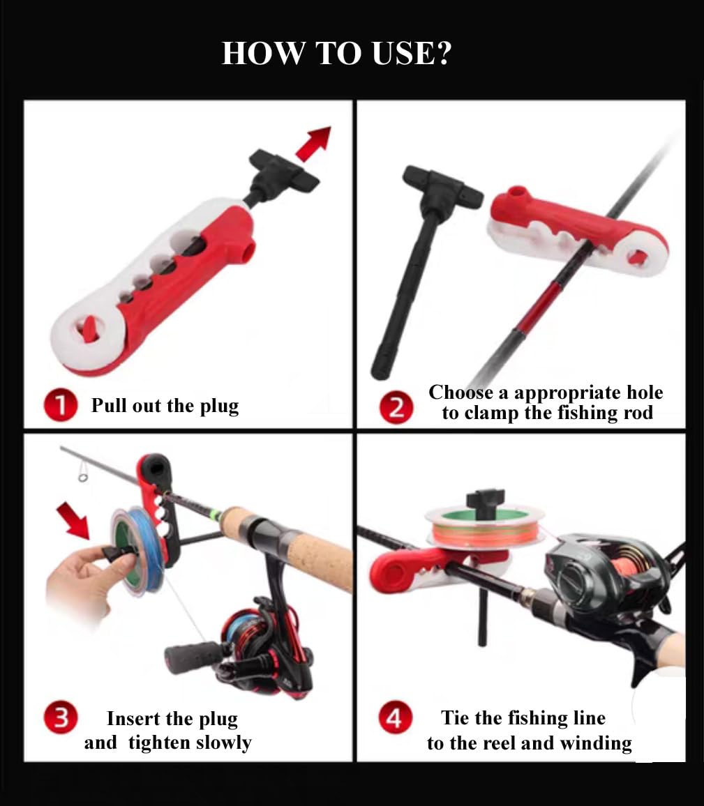 FASPLORE Compact Fishing Line Spooler Fishing Line Winder Fishing Line Winder Spooler Machine (Blue-White)