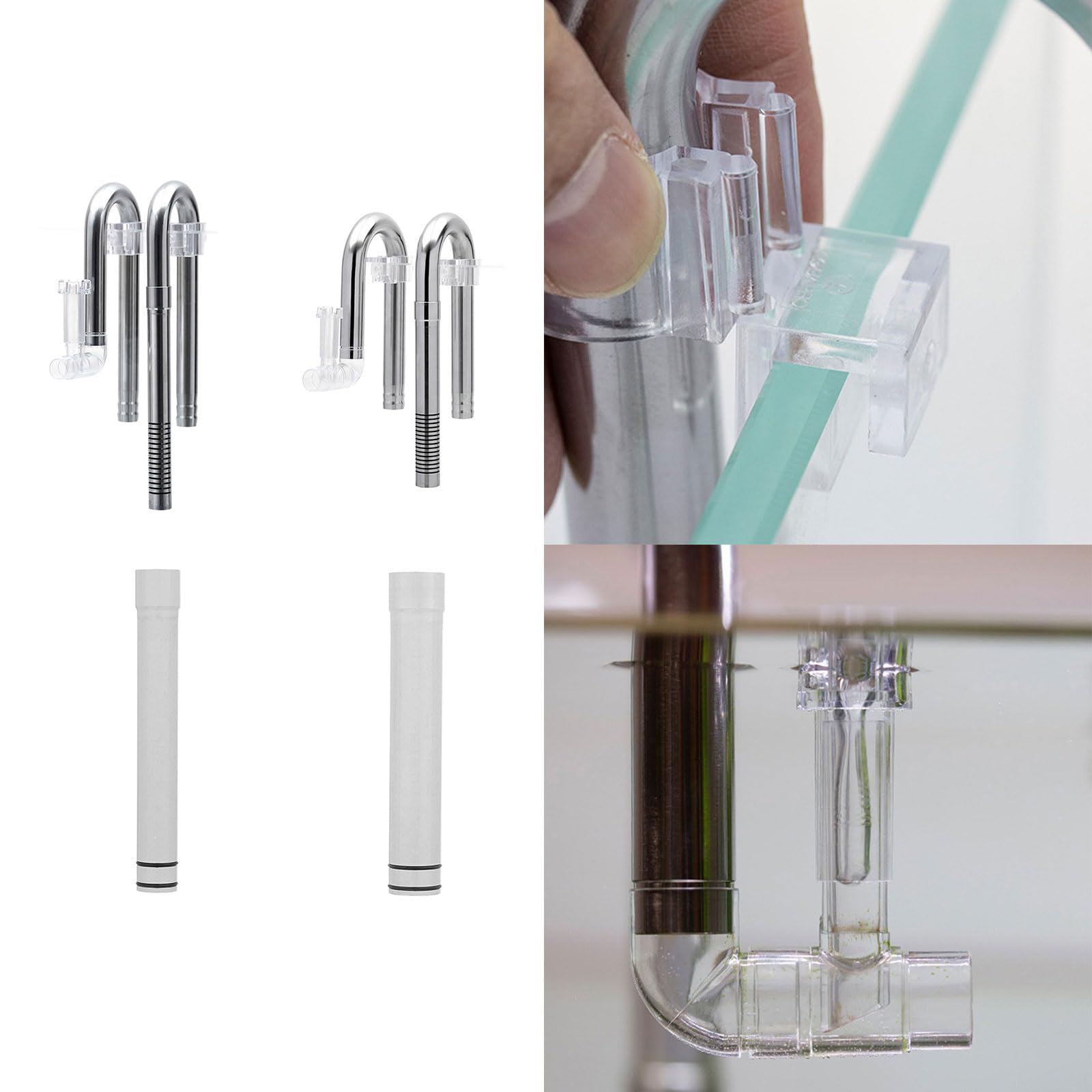 hokojix FishTanks Water Inlet Outlet Pipe Oil Film Removal Water FiltroPipe for Water Improve and Better Circulation