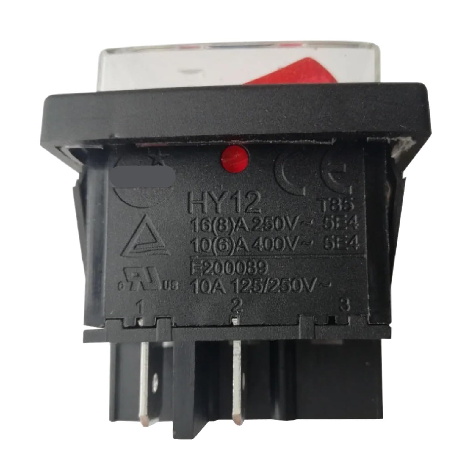 CLBSWYEJK 1pcs HY12 12/10A 125/250V 4 Pins Electric Tool Rocker Push Button Switch with Indicator Lamp Waterproof ON-OFF Arc Switches