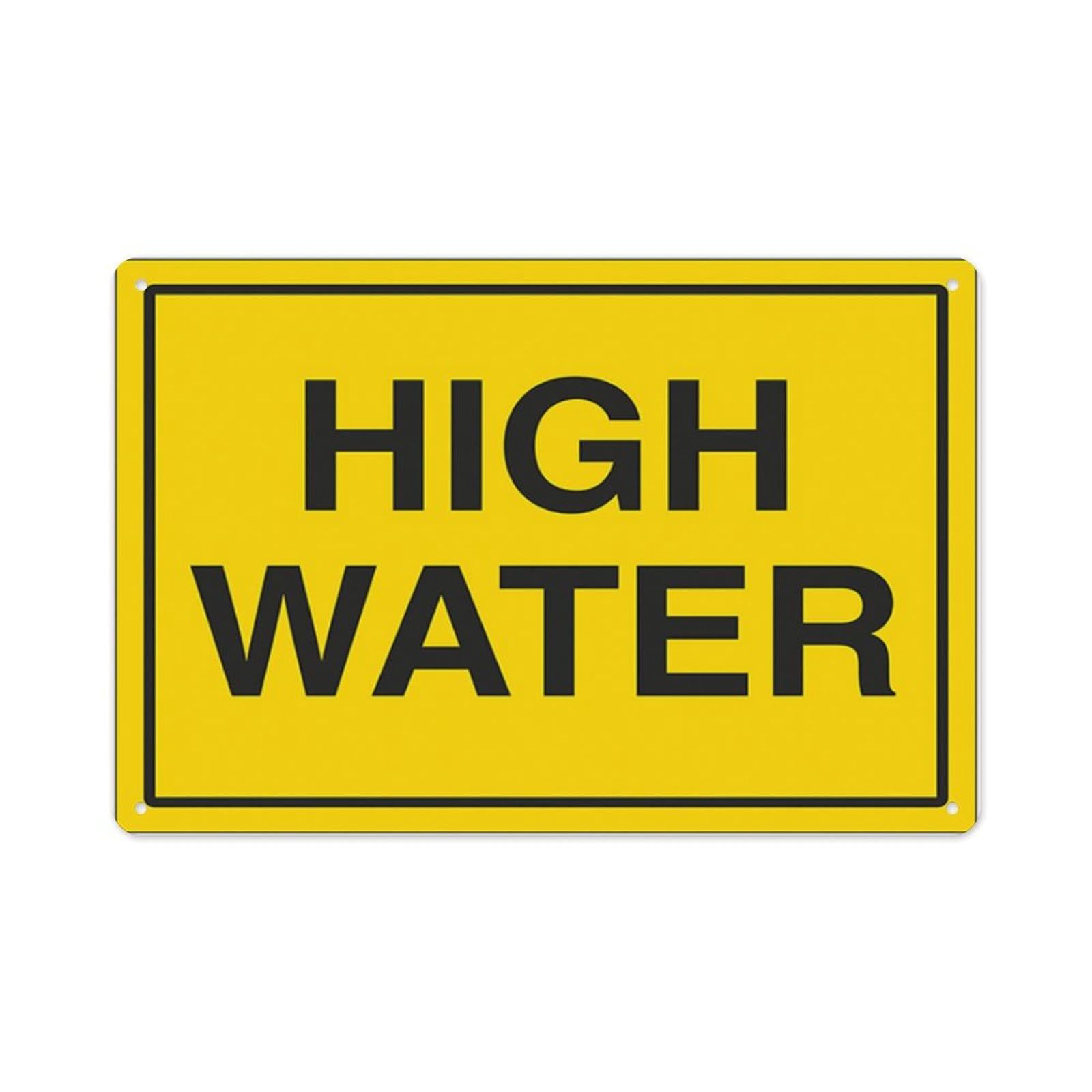 peiyeety High Water Aluminum Tin Warning Signs For Home Outdoor Garden 12X16 Inches