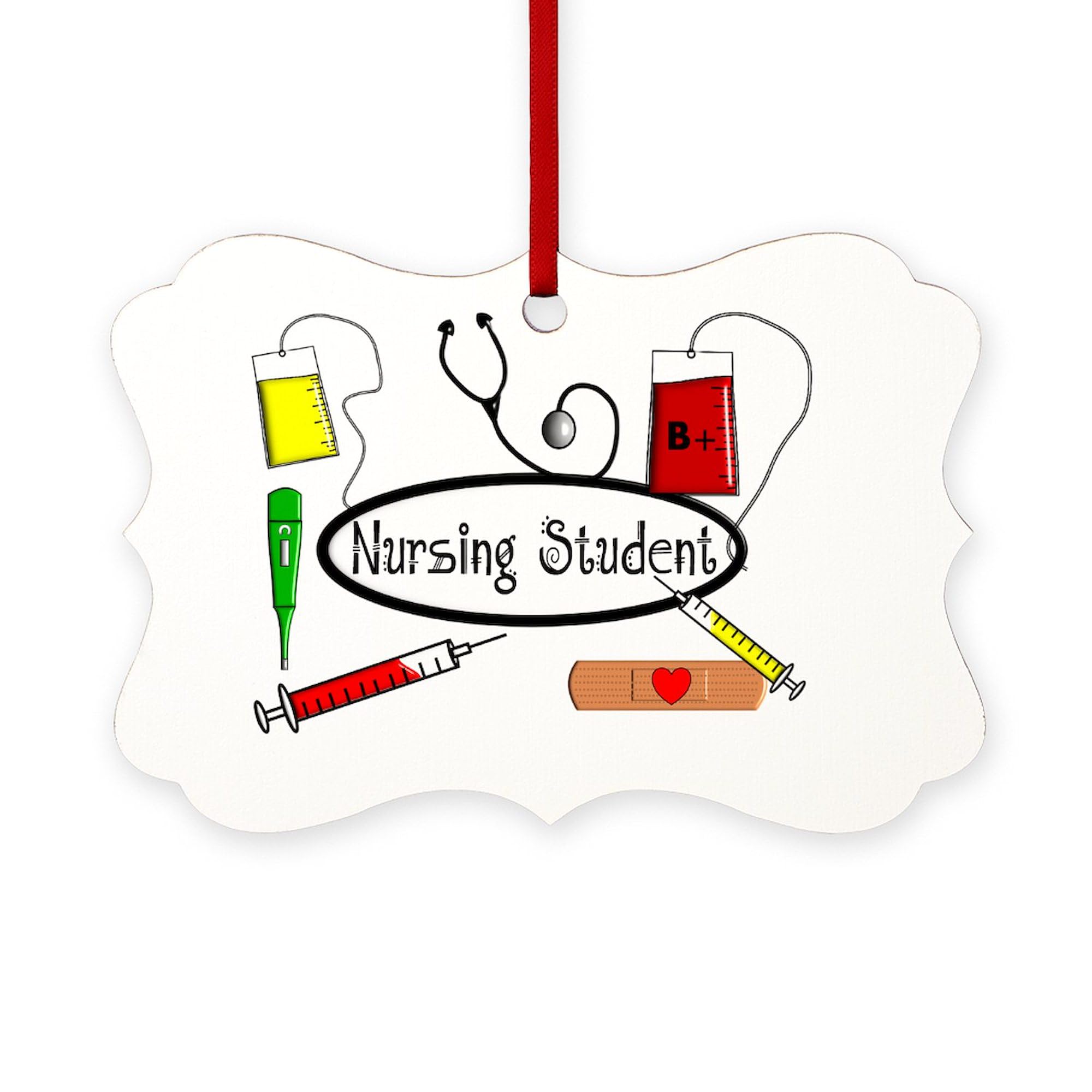CafePress Nursing Student Pillow Scroll Holiday Ornament 4