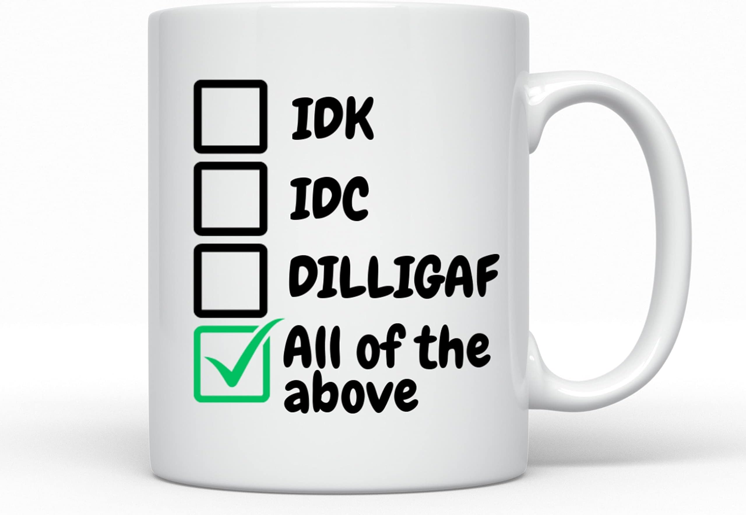 VanifyDILLIGAF mug | sarcastic mug, ceramic funny mug, 11 oz