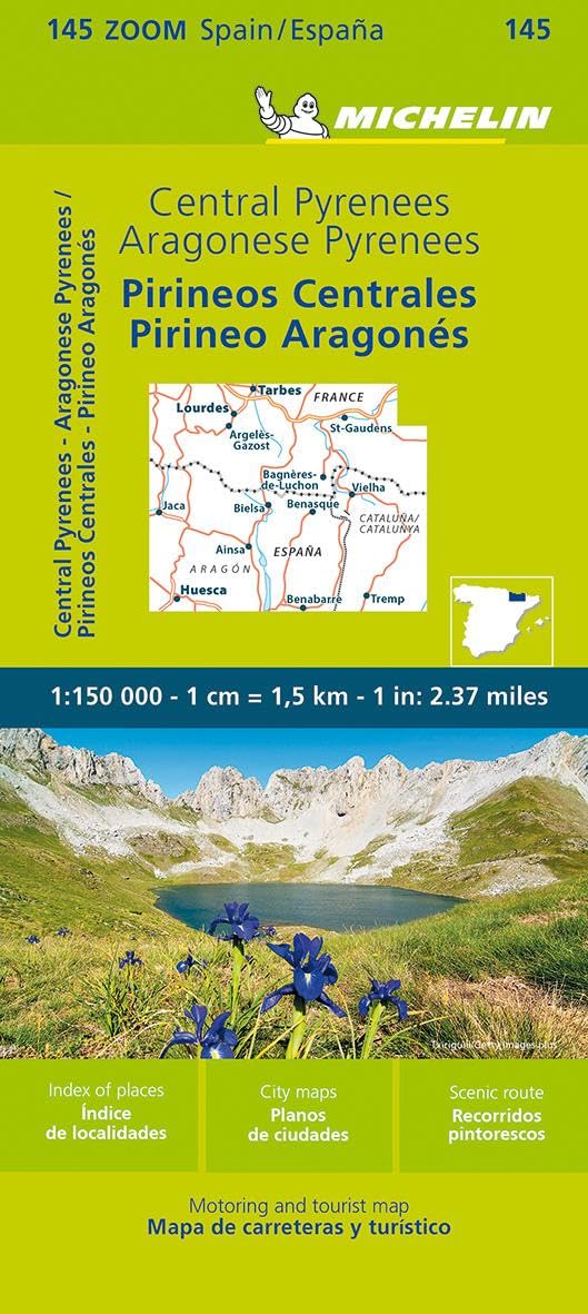 Pyrenees Central - Zoom Map 145: Straßen- und Tourismuskarte 1:150.000; Auflage 2023