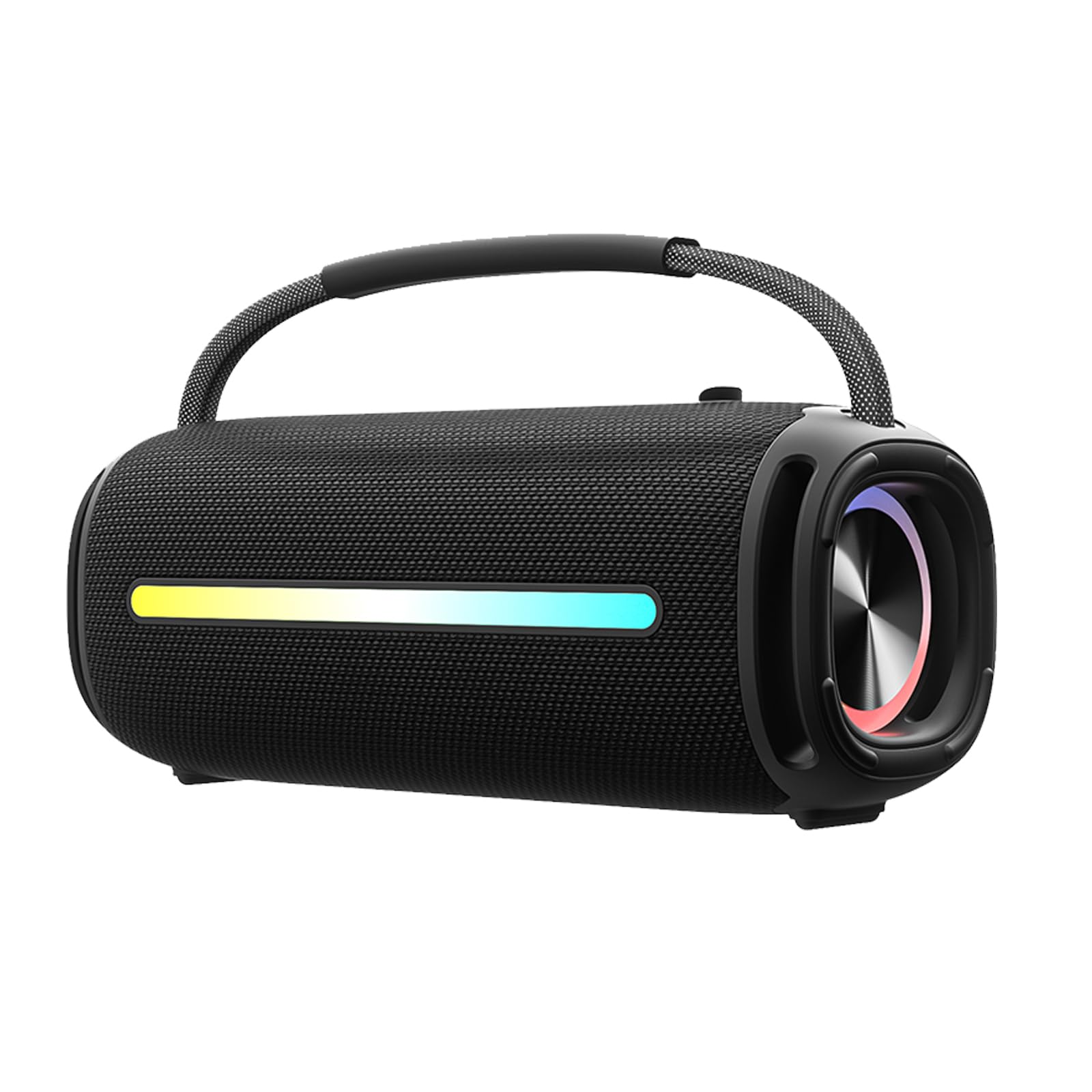 Portable Bluetooth Speaker with 20W Deep Bass, Waterproof Wireless Outdoor Speaker with Colorful LED Lights, TWS Pairing, Loud Speaker for Party, Beach, Travel & Home (Black)