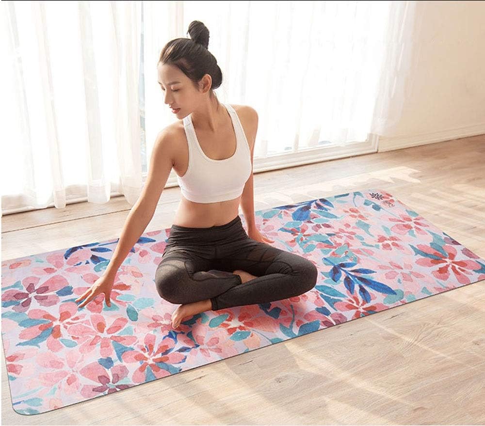 Yoga Fitness Mat - Deerskin, Soft, Non-Slip, Sweat-Absorbent, Durable, Versatile - 183x 66cm - Yoga, Sit-ups, Stretching, Family, Gym - Perfect for Men and Women. (Color : Green)