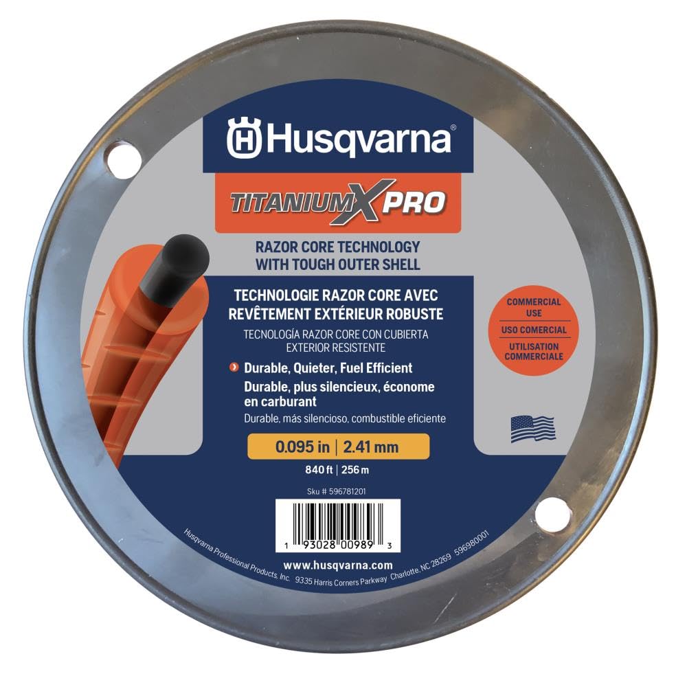 Husqvarna Ligne de débroussailleuse Titanium XPro — 0,06 po de diamètre x 256 m de long, bobine de 3 000 lb