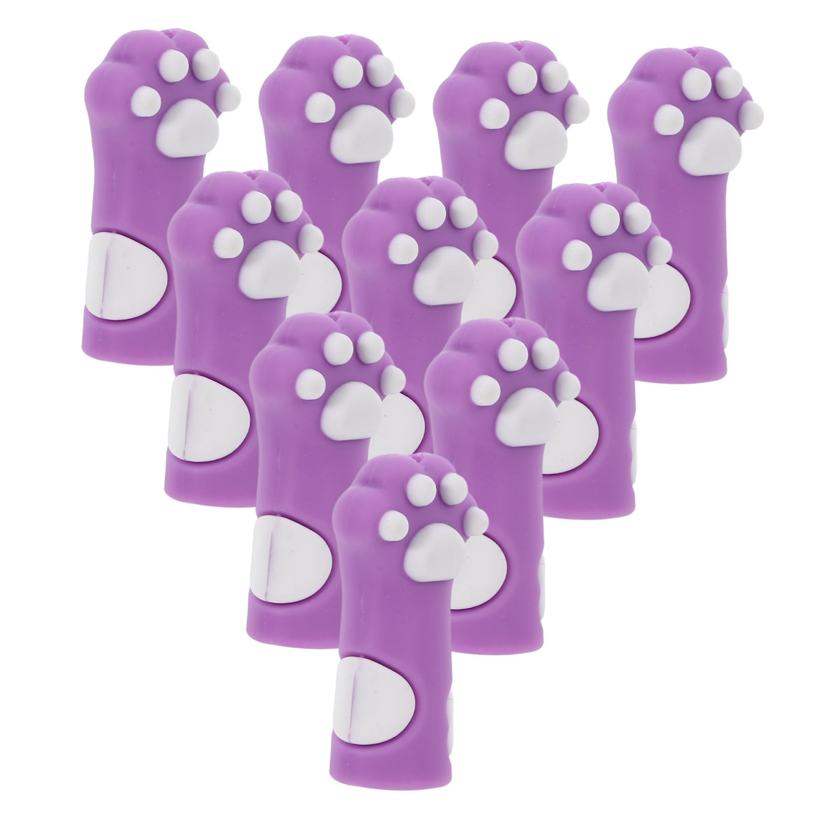 HOMSFOU Blocking Needles Cover Set 10pcs Silicone Needle Point Protectors Soft Silicone Universal Size Reusable for Knitters