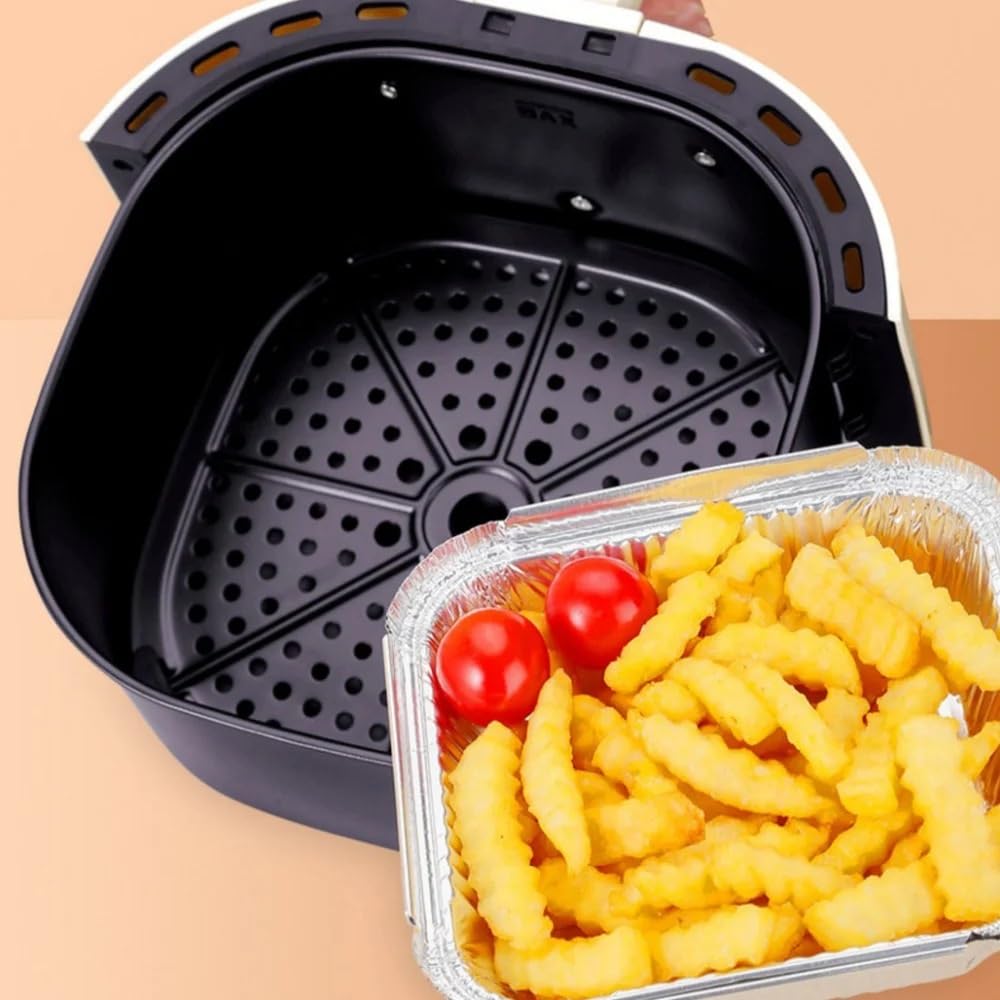 Bandeja aluminio cuadrada desechable freidora aire recolector grasa