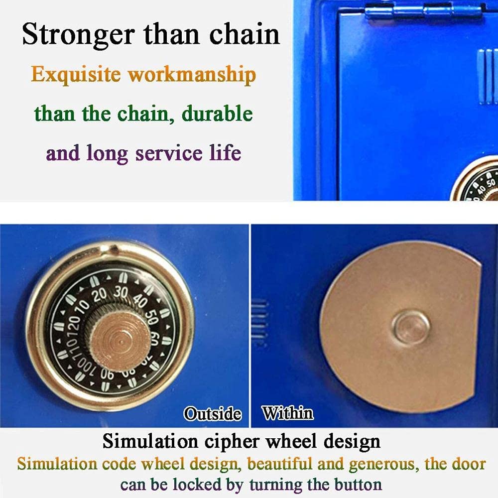 Amazon.co.jp: キッドSコイン銀行ロッカーシングルディジットコンビネーションロックとキーアイアンアートコインマネーボックスピンク-黒  Improve : スポーツ＆アウトドア