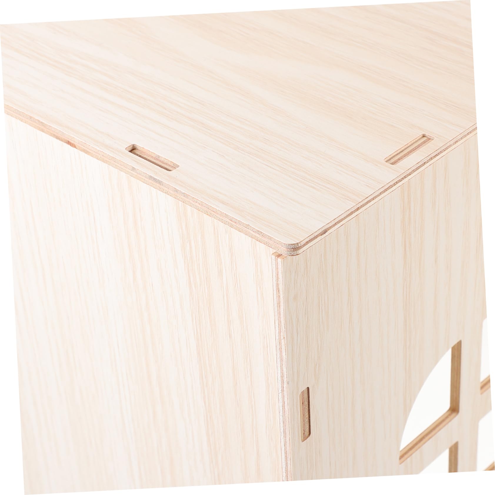 minkissy Casa de Madera Beige para Conejos y Ardillas, Nido Seguro y Cómodo para Mascotas Pequeñas, Zona de Juegos y Escondite Natural para Roedores