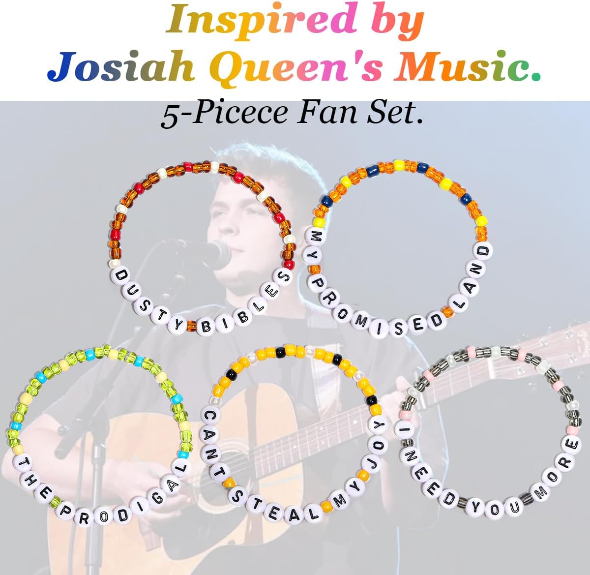 AICase for Josiah Queen Merch Friendship Bracelets Set, Concert Outfits