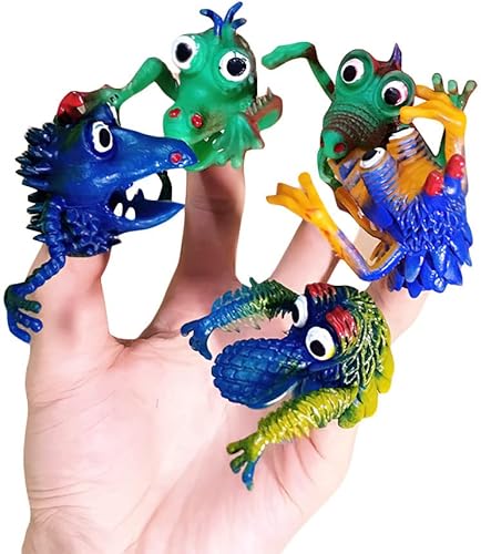 Miniatura 4 de Dibujos animados de silicona animal dedo títeres monstruo narración de historias muñeca teatro muñeca suave juguetes niños regalo dedos guantes dedo