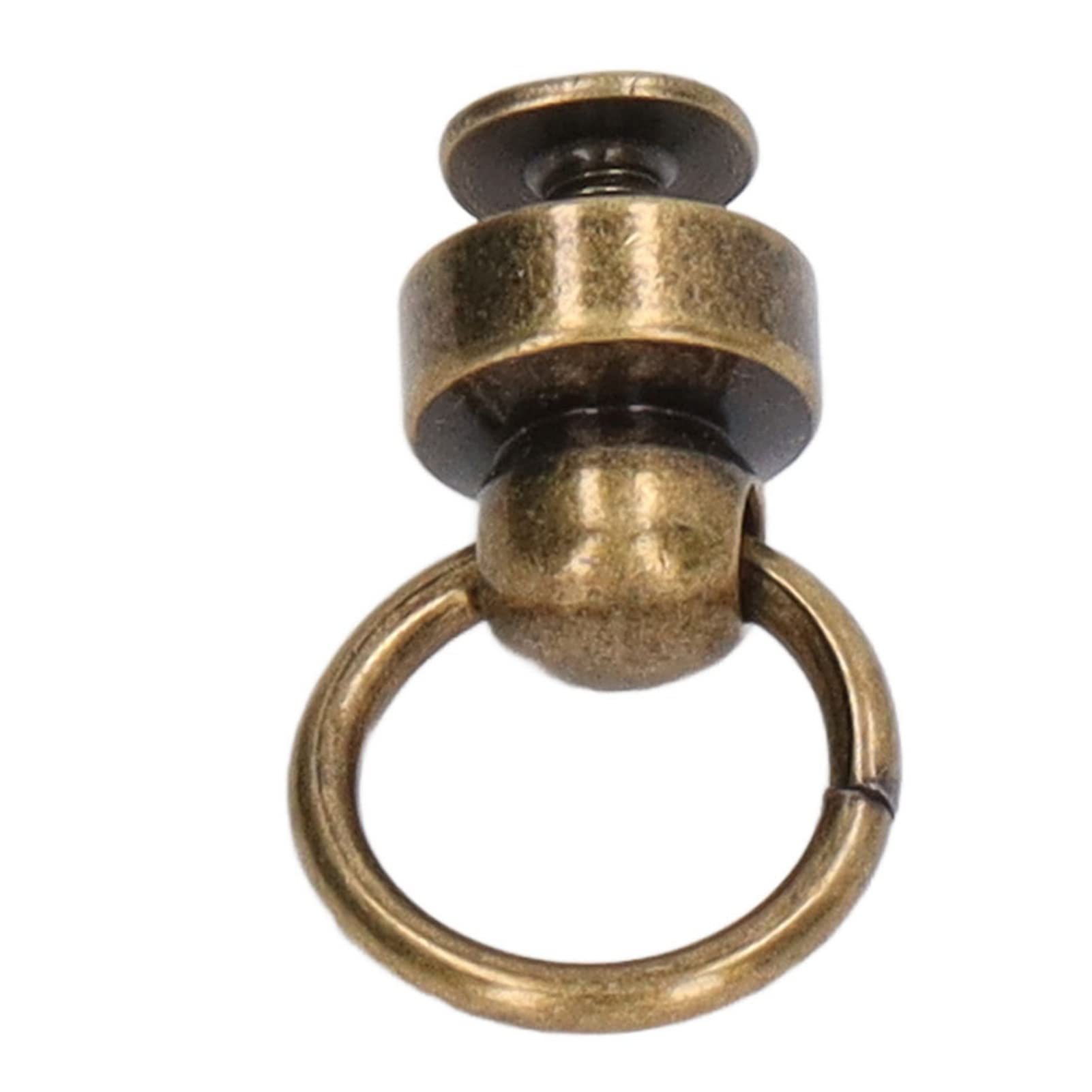 Akozon 200 Sets Riverios de Latón de 9 Mm Perseguidores de Pelota de Bolso Duraderos con Grandes Tachuelas de Botón de Anillo de Extracción para Ropa de Bricolaje, Bolsas, Zapatos y Estuches (Latón