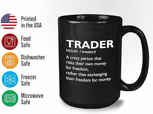 Miniatura 3 de Taza de café del mercado de valores Definición del comerciante Crazy Person Day Trader Brokers Asesor financiero Inversor Ahorro de oficina