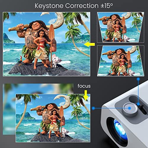 Honpow Projector, Native 1080P Full Hd Bluetooth Projector, 11000 Lumens Mini Portable Outdoor Indoor Movie Projector Compatible With Laptop, Smartphone, Tv Stick, Xbox, Ps5 #TOP5