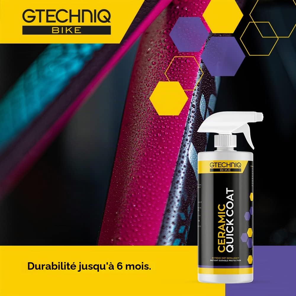 Gtechniq Bike Wash, Shampoing vélos, pour l'élimination de la saleté tenace, nettoyant à haute teneur en mousse pour un nettoyage plus efficace, biodégradable, flacon de 250 ml pour 25 lavages.