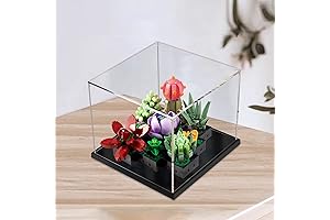 Transparent Clear Acrylic Display Case for LEGO 10309 Succulent Building Kit