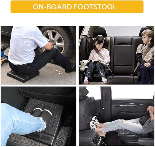 Miniatura 7 de Reposapiés ajustable para debajo del escritorio en el trabajo, cómodo reposapiés con ajuste de altura de 4 niveles, reposapiés ergonómico para silla