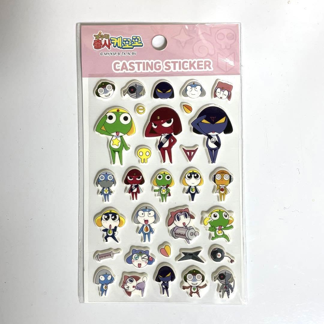 Amazon | ケロロ軍曹 韓国 ミニステッカー ぷっくりシール PVC DECO