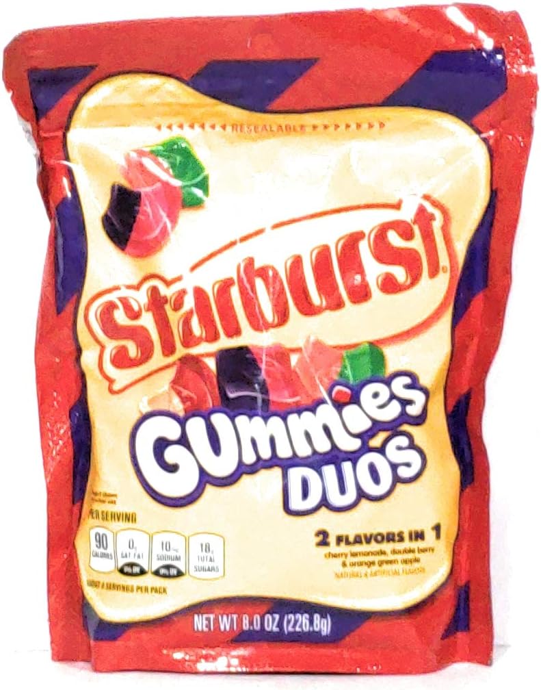 NEW! Starburst Gummies Duos 2 Flavors in 1, 8 Oz. (Pack of 1)