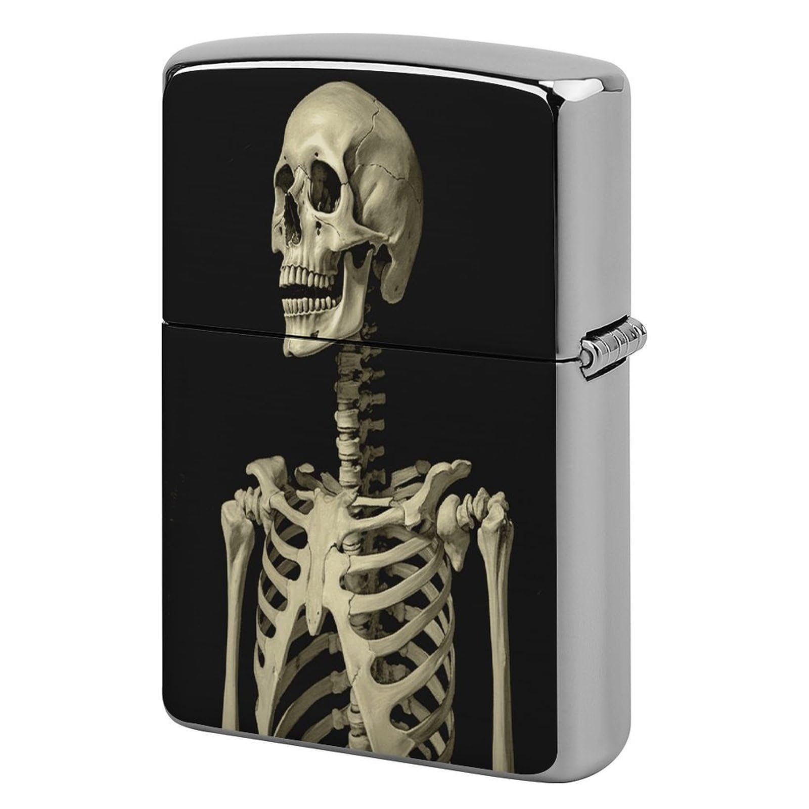 Btcowzrv Style A Skeleton Metal Lighter Case Sleeve Cover Holder