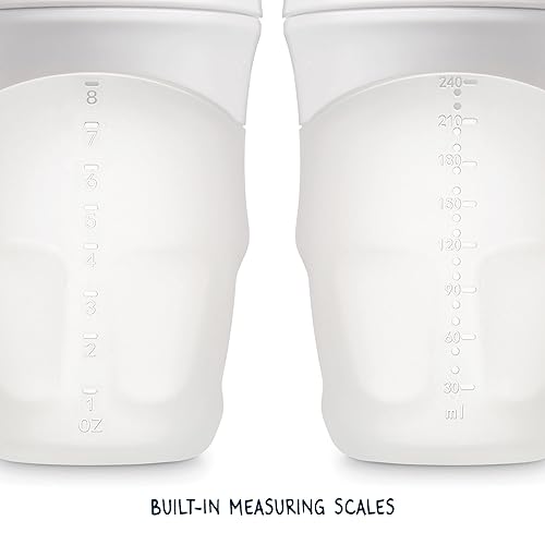 Miniatura 9 de Tiny Twinkle Biberón de silicona con agarre cómodo y pezón flexible suave, biberones suaves para recién nacidos y mayores (menta, 8 onzas)