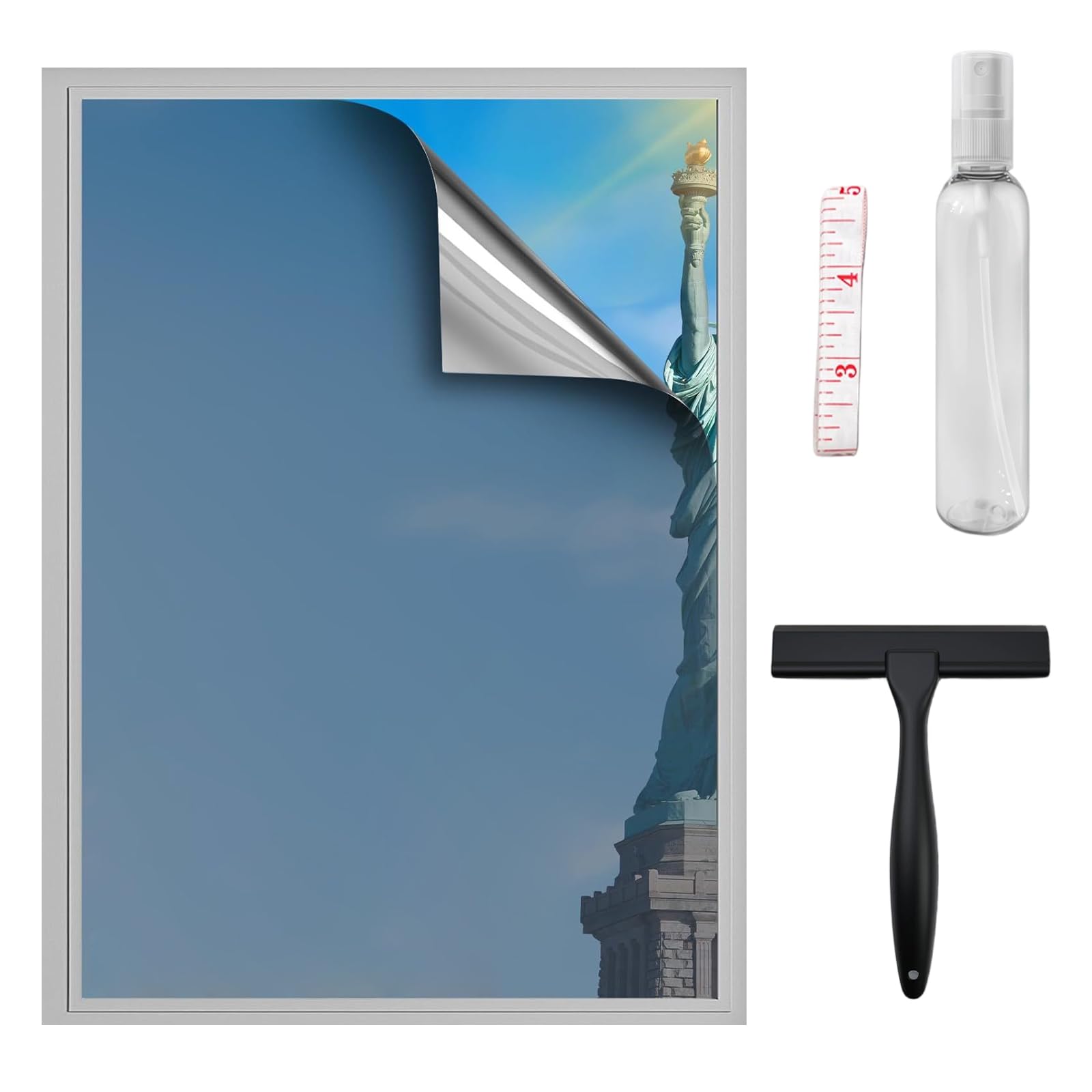 Premium Sunlight Control Window Film 60x200cm Prevents 99% Shafts and 85% Heat Transfer Using Cling Mount for Temperature and Privacy Window Tint Film