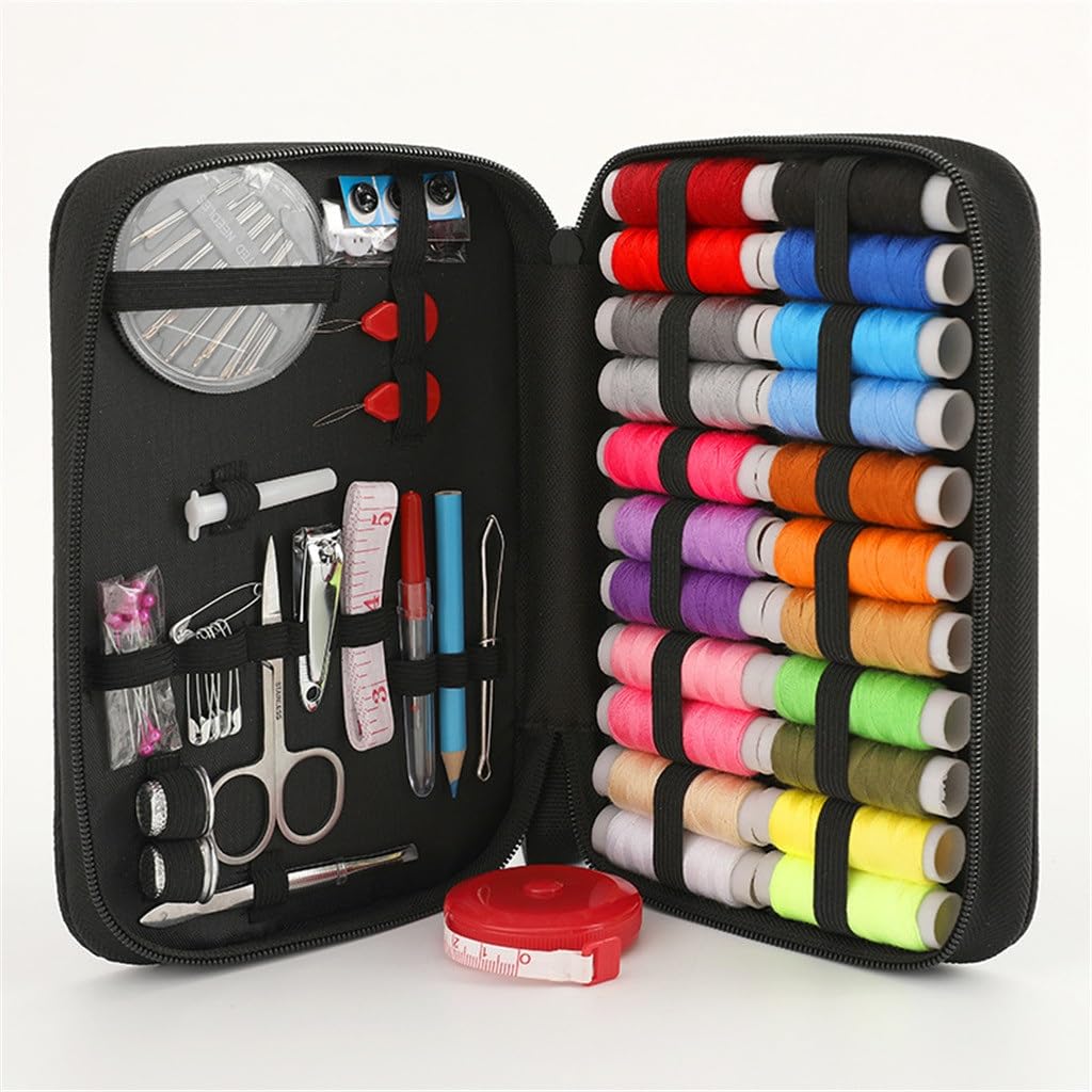 Kit de Costura portátil, Caja de Costura doméstica, Costura a Mano, Caja de Almacenamiento de Costura, Juego de Kit de Costura con Aguja de Coser