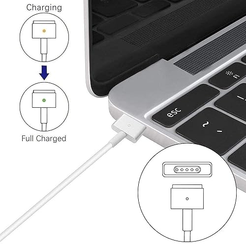 Miniatura 4 de SiliconV Cargador para Mac Book Pro de 60 W, repuesto para Mac Book Pro de 13 pulgadas 2012-2016 pantalla Retina AC 60W 2 T adaptador de corriente,
