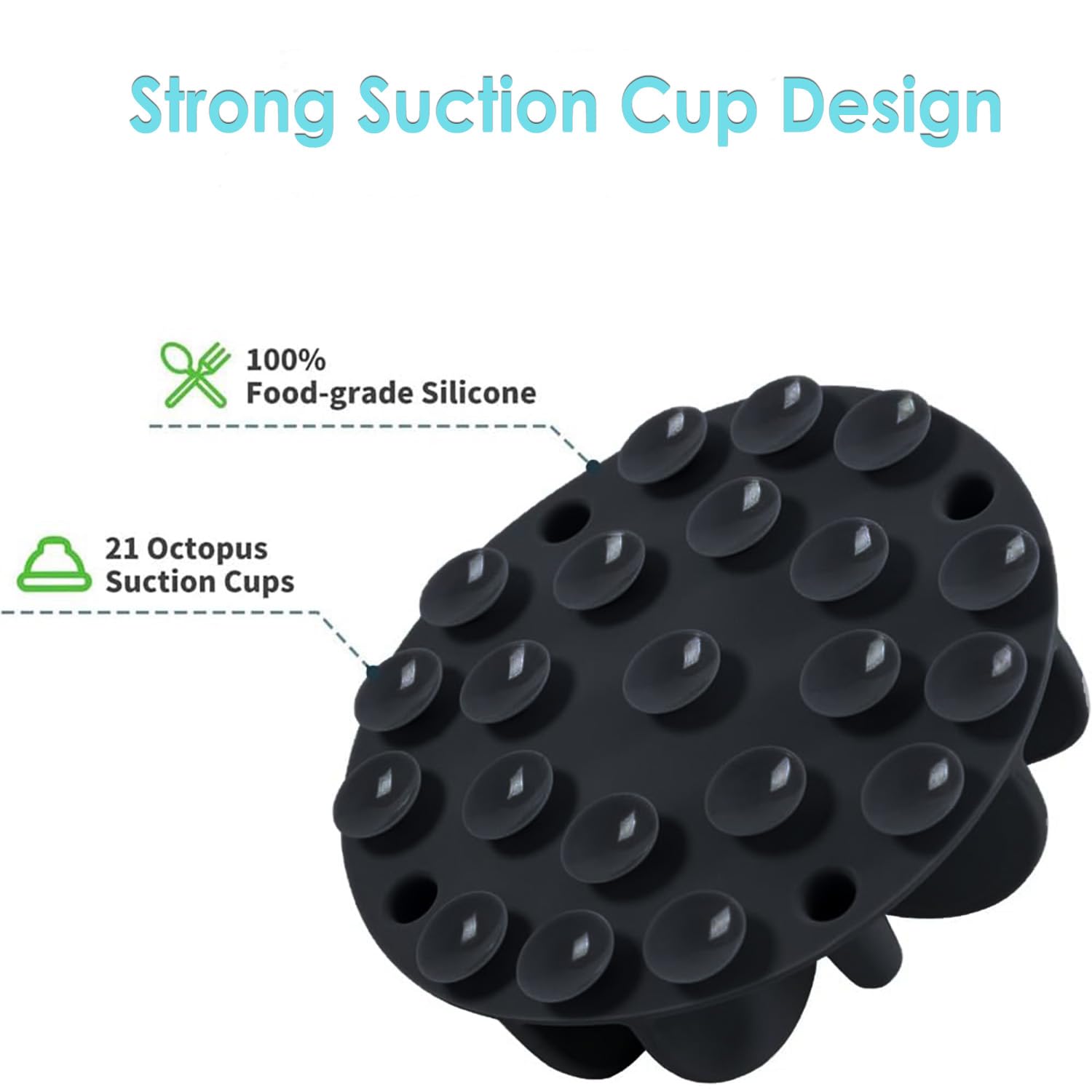 Slow Feeder Dog Bowl Insert Silicone Slow Feeder for Dog Cat Puppy Pet with Stong Suction Cups for Dog Bowls Slow Eating Bowls (Black - Image 3