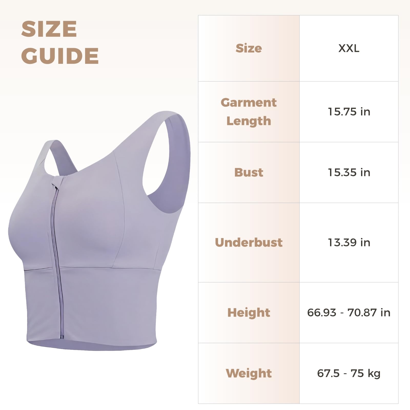 Damen-Sport-BHS mit Frontreißverschluss, Polyester-Elasthan-Mischung, mehrere Größen, einfaches Anziehen zum Stillen, bequemer Sitz für Verschiedene Körperformen