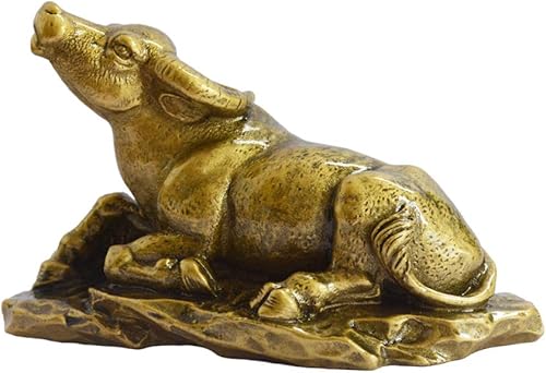 Miniatura 8 de Addune Feng Shui - Figuras de toro del zodiaco chino, buey, año de riqueza, de resina, coleccionable, para el hogar, mesa, decoración artística,