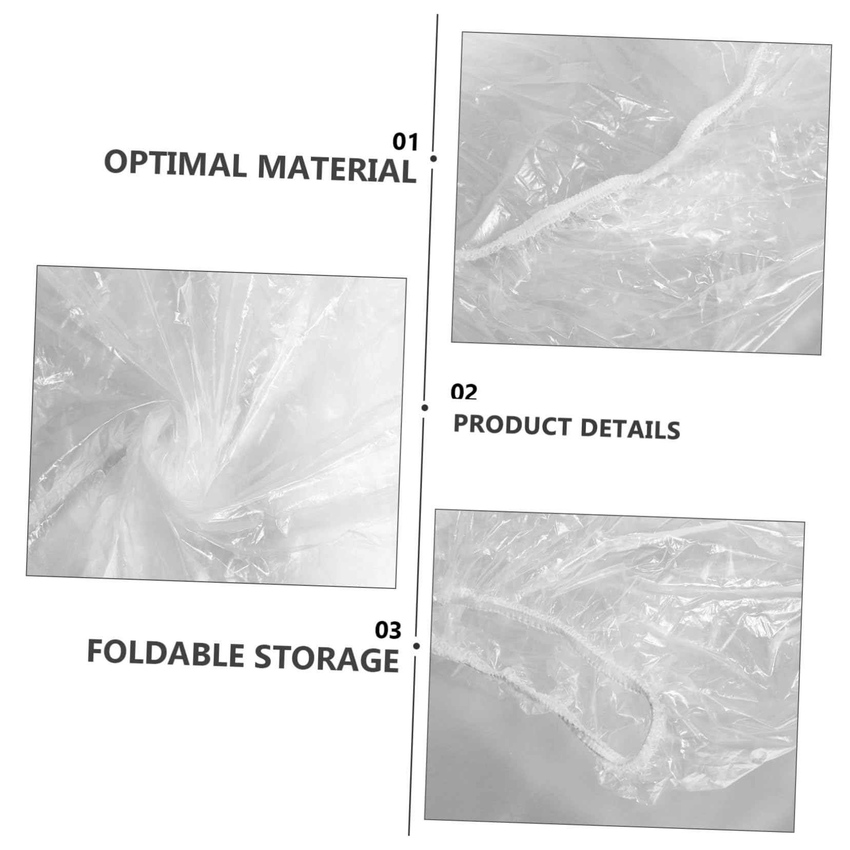 OUNONA Car Jacket Plastic Car Cover for SUV Truck Rainproof Dustproof Scratch Resistant Easy to Replace — view 8