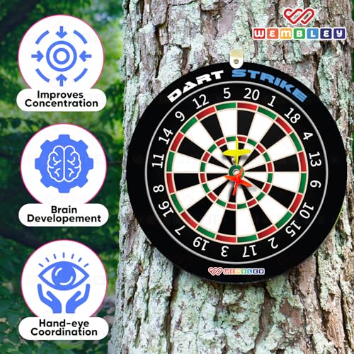 Image of Wembley Magnetic Dart Board Game for Kids | Indoor & Outdoor Safe Dart Game with Strong Magnetic Darts | Toys for 4+ Year Boys & Girls | Birthday Gift Toy for Kids