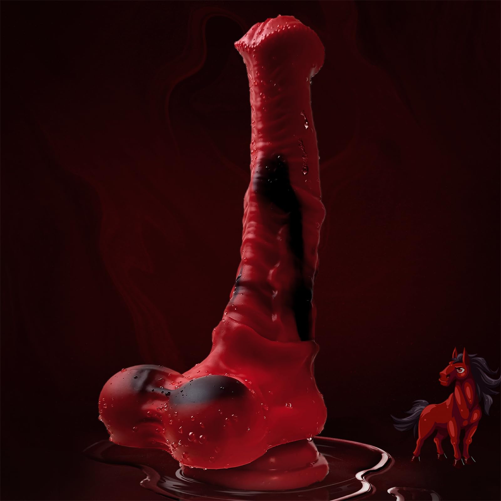 Dildo extra large mostro fantasia animale cavallo pene silicone anale plug anale dildo classico dildo for donne uomini(L)