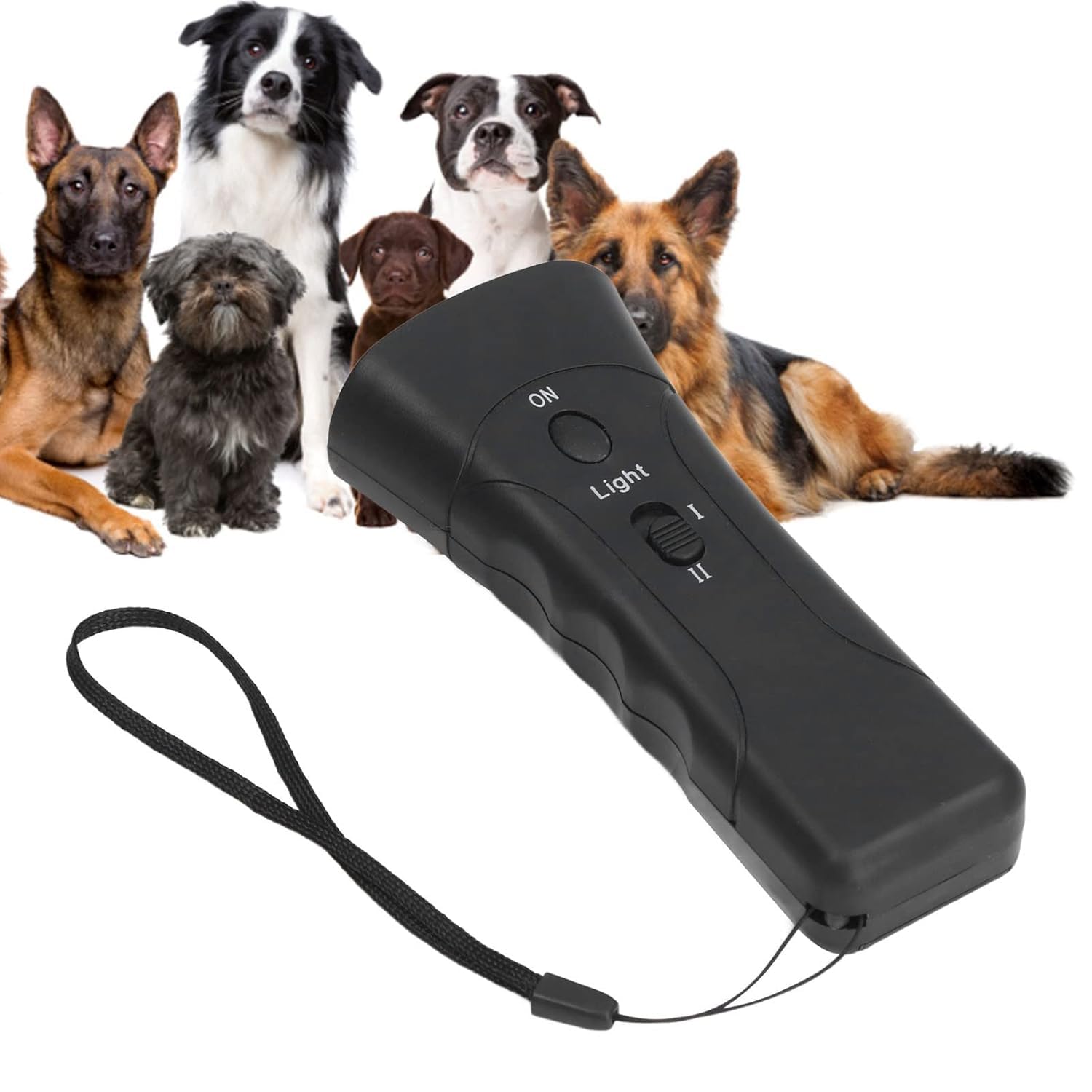 Ultrasonic Dog Chaser, Anti Dog Barking Pet Trainer with Ergonomic Handle, Portable LED Pet Trainer, Home & Outdoor Dog Trainer, Animal Training Tools 1