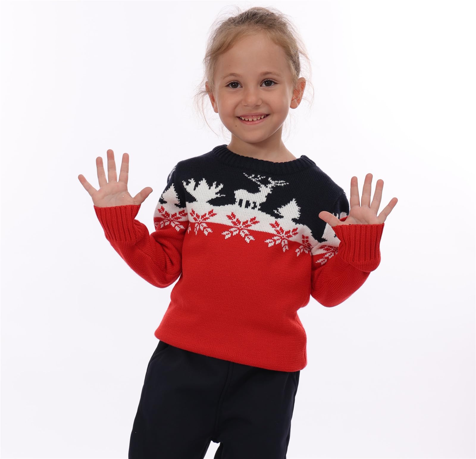 Mud Kingdom Kleinkind Junge Weihnachtspullover Rotes Rentier 4 Jahre