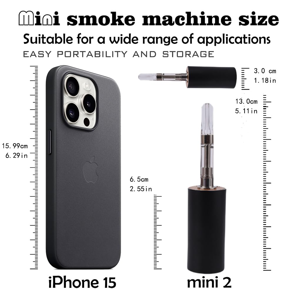 Metal Smoke Machine,mini smoke machine for Photography, Parties, and Atmosphere Creation - Durable and Portable Fog Generator (small black metal)